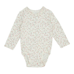 Baby Romper - Floral Print on Off White