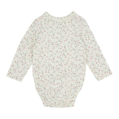 Baby Romper - Floral Print on Off White