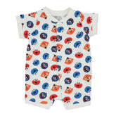 BABY ROMPER WHITE WITH SESAME STREET PRINT