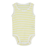 Baby Romper - White & Yellow (Stripes)
