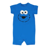 Baby Romper - Blue with Sesame Street Print