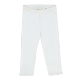 Tights for Girls - White with Lace on Bottom