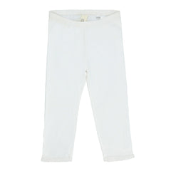 Tights for Girls - White with Lace on Bottom