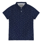 POLO (MEN)- DARK BLUE WITH WHITE BIRD