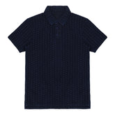POLO (MEN) - DARK BLUE WITH POLKA DOTS