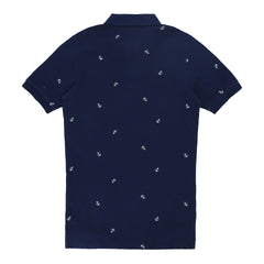 POLO (MEN)- DARK BLUE WITH ANCHOR PRINT