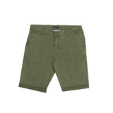 CHINO SHORTS (MEN) - OLIVE GREEN WITH FOLDED BOTTOMS
