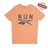 ROUND NECK (MEN) - PEACH WITH BLACK PRINT