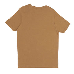ROUND NECK (MEN) - BROWN WITH WHITE PRINT