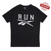 ROUND NECK (MEN) - BLACK WITH WHITE PRINT