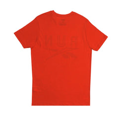 ROUND NECK (MEN) - ORANGE WITH BLACK PRINT