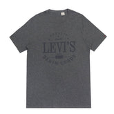 ROUND NECK (MEN) - DARK GREY WITH GREY PRINT
