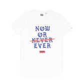 ROUND NECK (MEN) - NOW OR NEVER WHITE