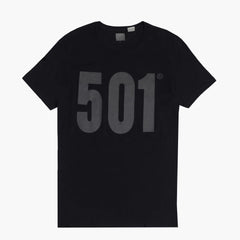 ROUND NECK (MEN) - BLACK WITH GREY PRINT