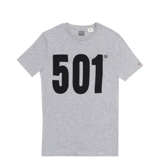 ROUND NECK (MEN) - LIGHT GREY WITH BLACK PRINT