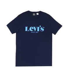 ROUND NECK (MEN) - DEEP BLUE WITH BLUE PRINT