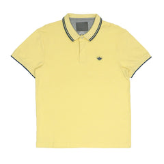 POLO (MEN) YELLOW WITH BLACK STRIPES ON COLLAR