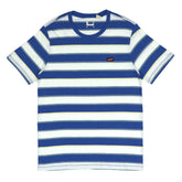 ROUND NECK (MEN) - WHITE WITH BLUE & GREY