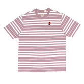 ROUND NECK (MEN) - PINK WITH WHITE LINES