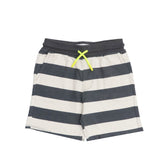 CHILDREN SHORTS (BOYS) - DARK GREY WITH ASH WHITE STRIPES