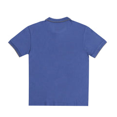 POLO (MEN) - EASTERN BLUE WITH GREY STRIP COLLAR