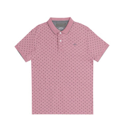 POLO (MEN) - PINK WITH BLACK FLORAL PRINT