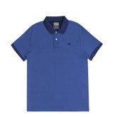 POLO (MEN) - PLAIN SEA BLUE WITH DARK BLUE COLLAR