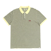POLO (MEN) - YELLOW WITH GREY STRIPS