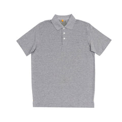 POLO (MEN)- HEATHER GREY WITH LIGHT GREY PRINT