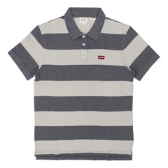 POLO MEN - CREAM AND GREY STRIPS