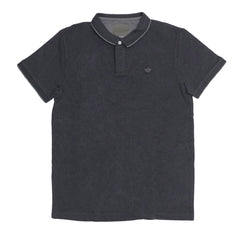 POLO MEN - DARK GREY WITH LIGHT GREY COLLAR STRIP