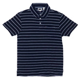 POLO MEN - DEEP BLUE GREY STRIPS FRONT POCKET