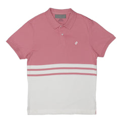 POLO MEN - HALF WHITE HALF PINK