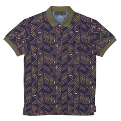 POLO MEN - PURPLE AND CAMEL BROWN PATTERN
