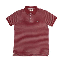 POLO MEN - RED AND OFF WHITE STRIPS