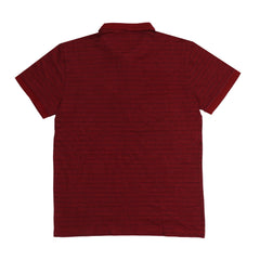 POLO MEN - RED WITH BLUE THIN STRIPS