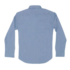 CASUAL SHIRT (MEN) - LIGHT DULL BLUE WITH FRONT POCKET
