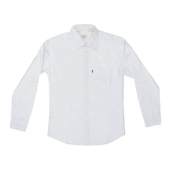 CASUAL SHIRT (MEN) - WHITE WITH FRONT POCKET