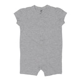 Baby Romper - HEATHER GREY FRONT BUTTON