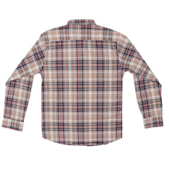 CASUAL SHIRT (MEN) - LIGHT BROWN, PINK & WHITE CHECKS WITH FRONT POCKET