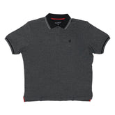 POLO (MEN) - DARK GREY WITH LIGHT GREY DOUBLE STRIP COLLAR