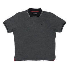 POLO (MEN) - DARK GREY WITH LIGHT GREY DOUBLE STRIP COLLAR
