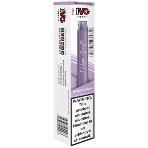 Ivg Bar Max Passion Fruit Disposable VAPE