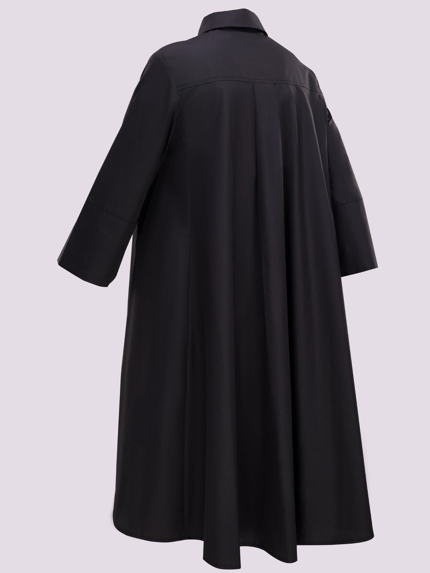BLACK OVERSIZED ASYMMETRICAL SHIRT