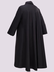 BLACK OVERSIZED ASYMMETRICAL SHIRT