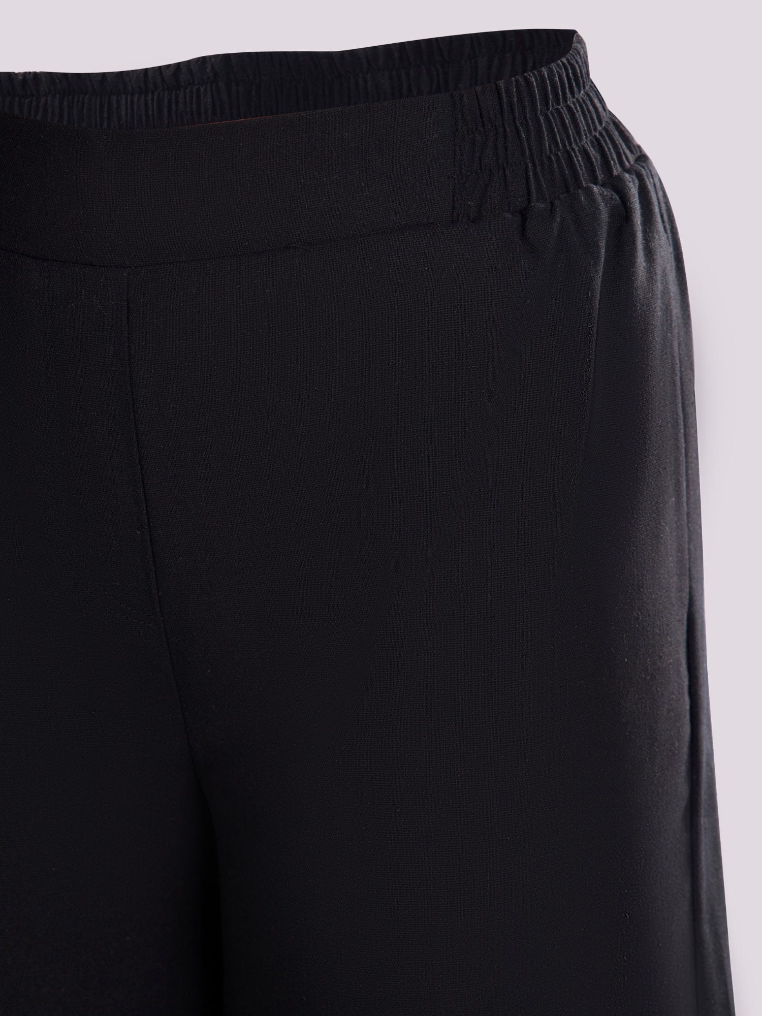 BLACK WIDE LEG PANTS