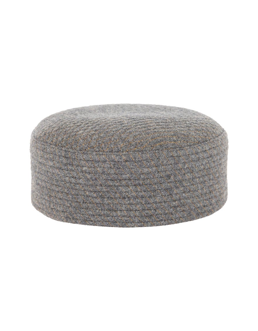 CHARCOAL GREY TWEED MEN CAP | JJ-CAP-0018-R25