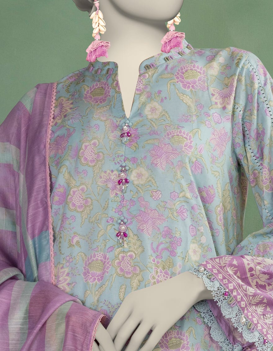 MULTICOLOR LAWN PRINTED UNSTITCHED 2PC