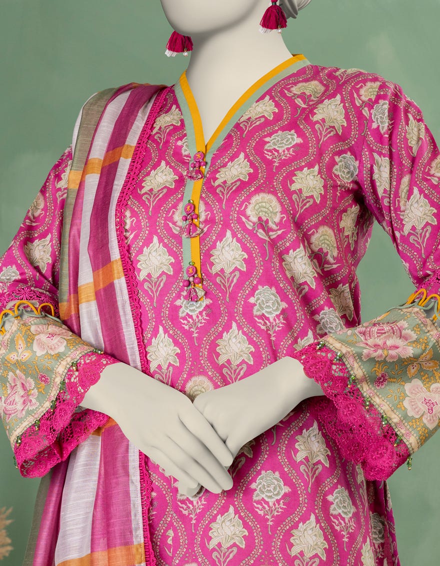 MULTICOLOR LAWN PRINTED UNSTITCHED 2PC