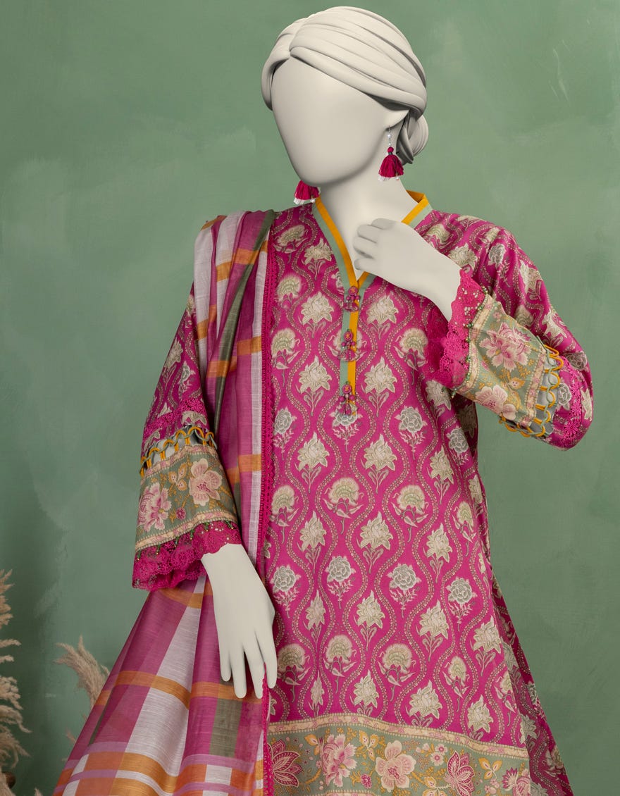 MULTICOLOR LAWN PRINTED UNSTITCHED 2PC